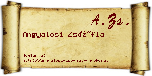 Angyalosi Zsófia névjegykártya
