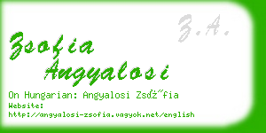 zsofia angyalosi business card